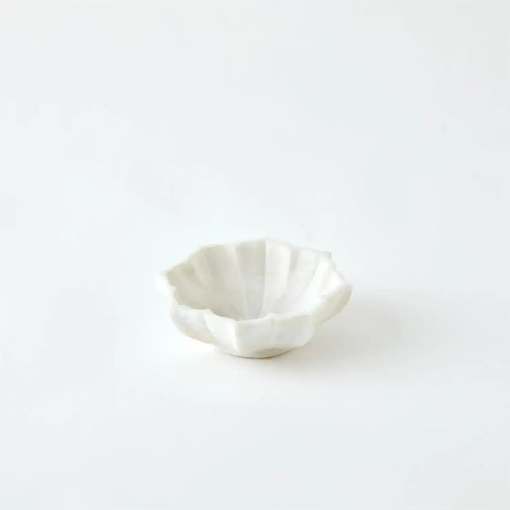GLOBAL VIEWS MARBLE PETAL BOWL - Decorative Accents