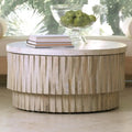 GLOBAL VIEWS ROUND TEETER TOTTER STONE COCKTAIL TABLE - Coffee