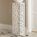 GLOBAL VIEWS MARBLE FRET PEDESTAL - Decorative Accents