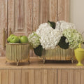 GLOBAL VIEWS CORRUGATED BAMBOO CACHEPOT - Decorative Accents