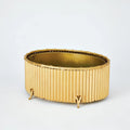 GLOBAL VIEWS CORRUGATED BAMBOO CACHEPOT - Decorative Accents
