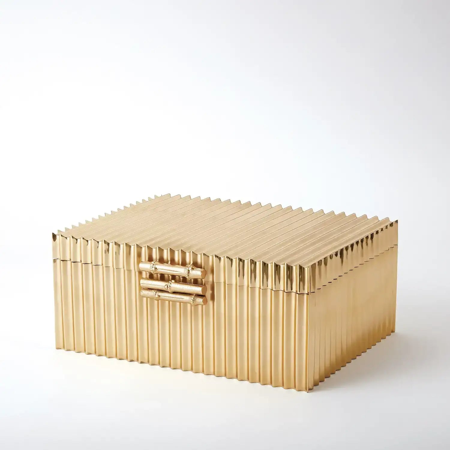 GLOBAL VIEWS CORRUGATED BAMBOO BOX - Decorative Accents