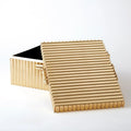 GLOBAL VIEWS CORRUGATED BAMBOO BOX - Decorative Accents