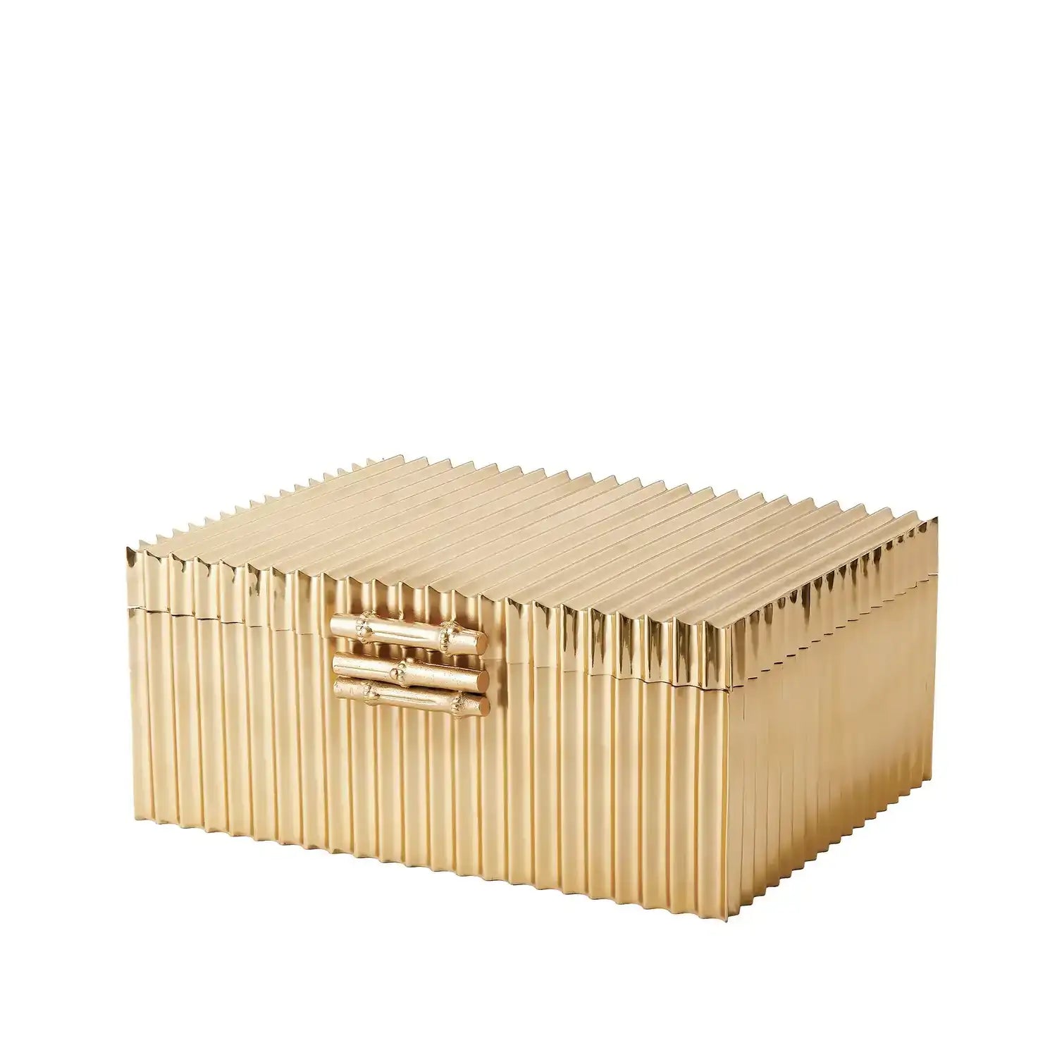 GLOBAL VIEWS CORRUGATED BAMBOO BOX - Decorative Accents