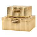GLOBAL VIEWS CORRUGATED BAMBOO BOX - Decorative Accents