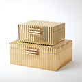 GLOBAL VIEWS CORRUGATED BAMBOO BOX - Decorative Accents
