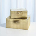 GLOBAL VIEWS CORRUGATED BAMBOO BOX - Decorative Accents