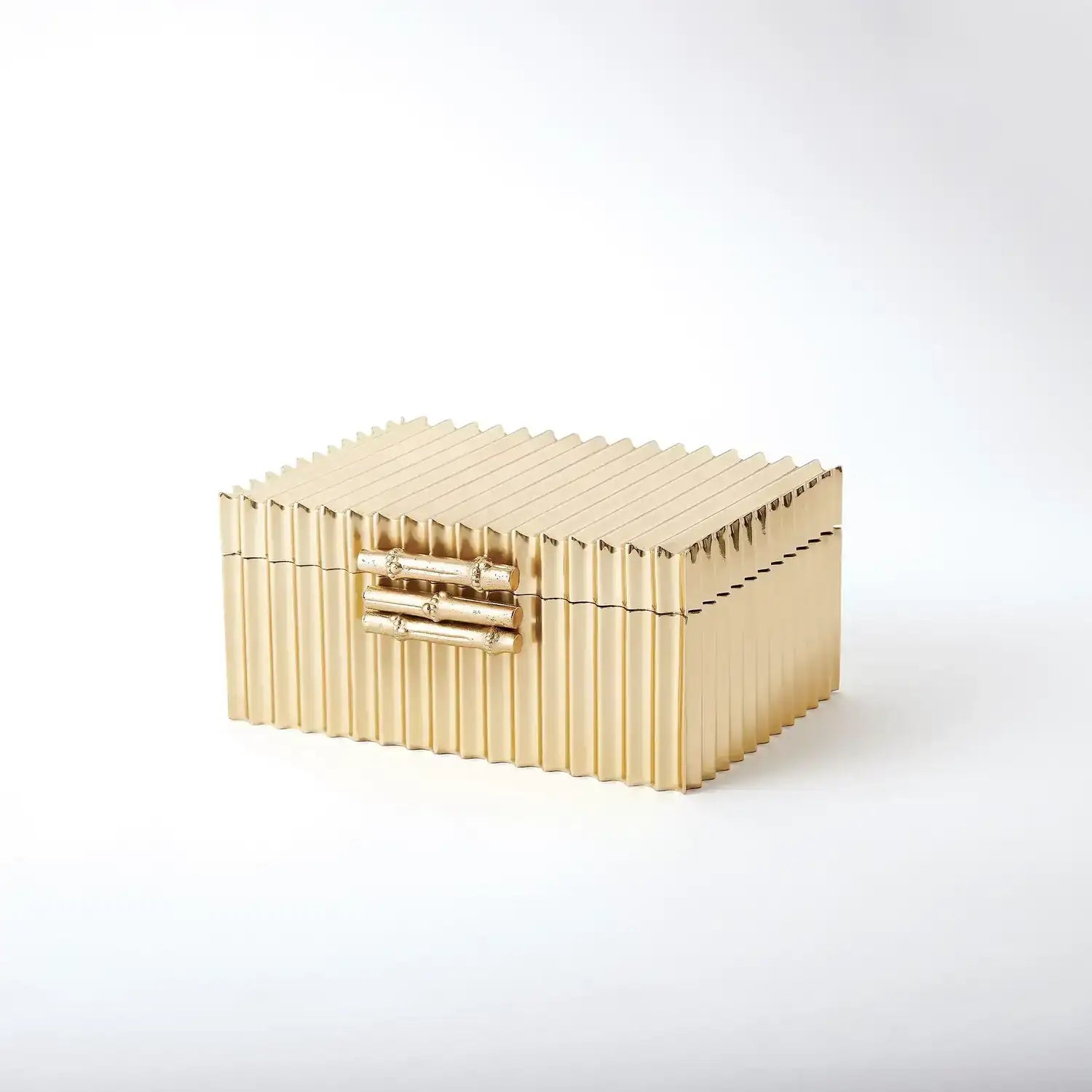 GLOBAL VIEWS CORRUGATED BAMBOO BOX - Decorative Accents