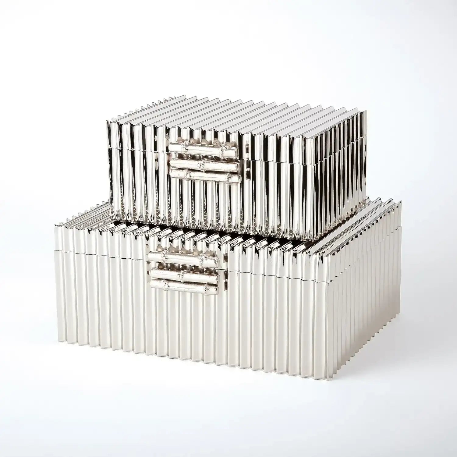 GLOBAL VIEWS CORRUGATED BAMBOO BOX - Decorative Accents