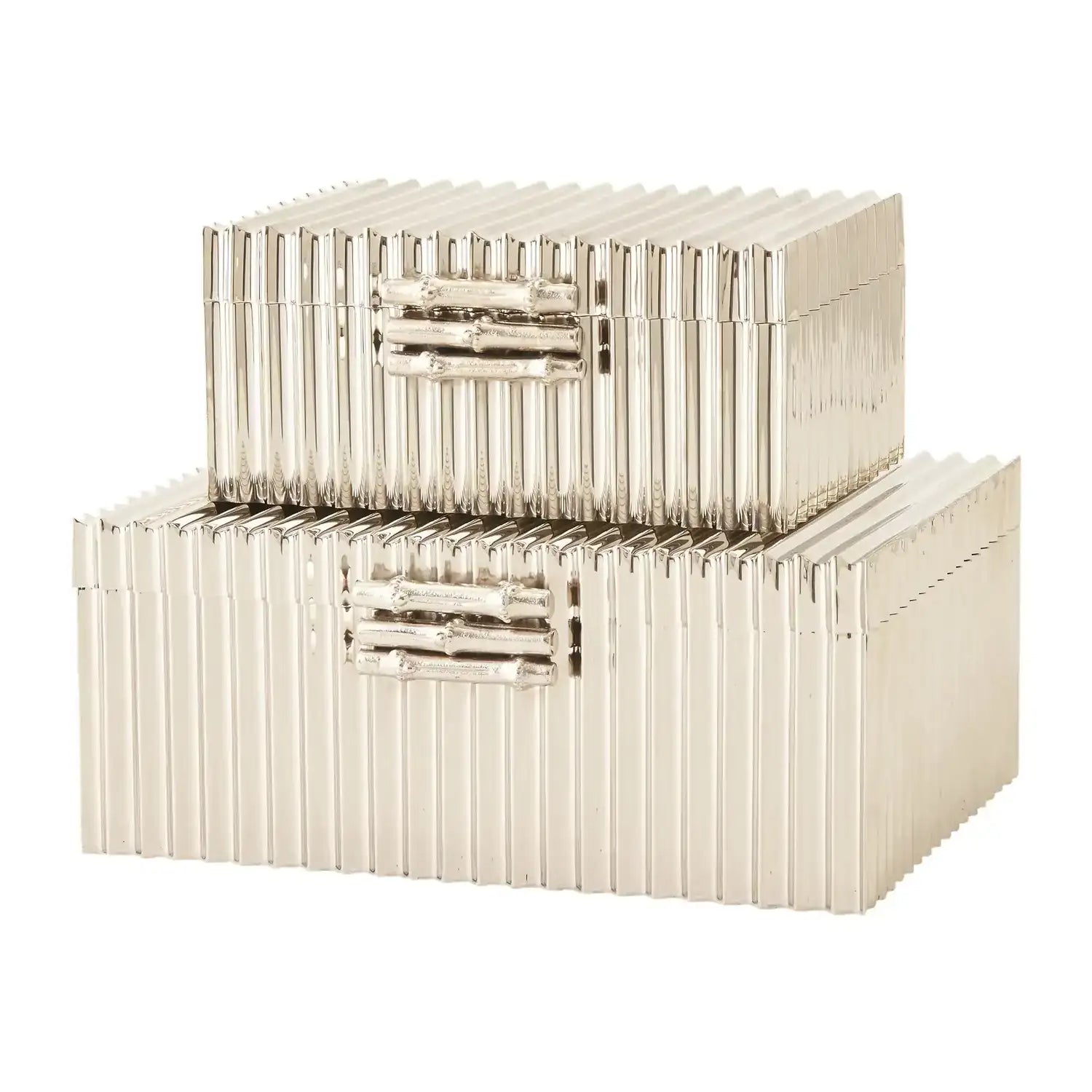 GLOBAL VIEWS CORRUGATED BAMBOO BOX - Decorative Accents