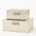 GLOBAL VIEWS CORRUGATED BAMBOO BOX - Decorative Accents