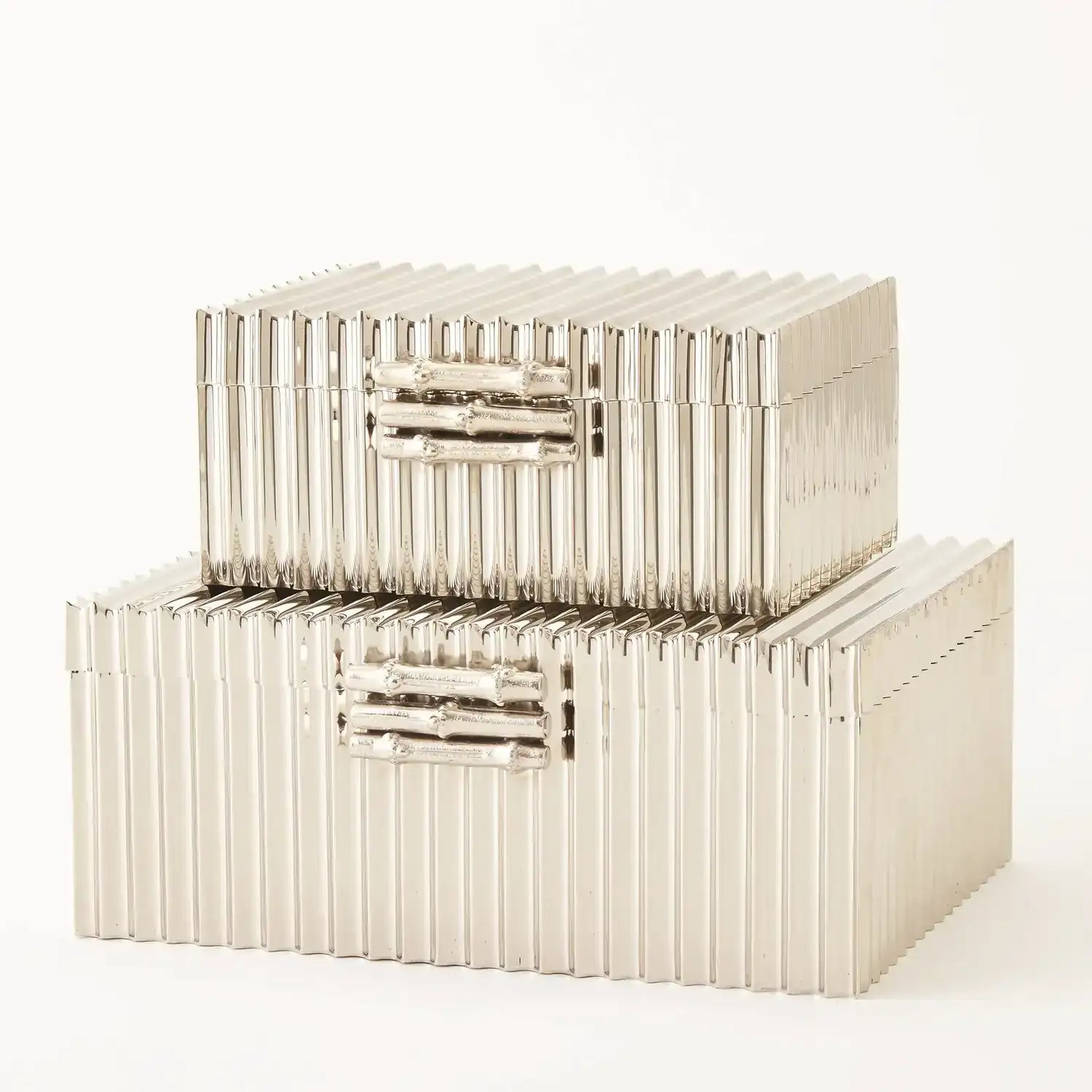 GLOBAL VIEWS CORRUGATED BAMBOO BOX - Decorative Accents
