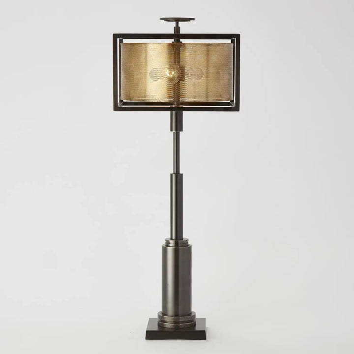GLOBAL VIEWS, DOUBLE SHADE LAMP, TABLE LAMPS