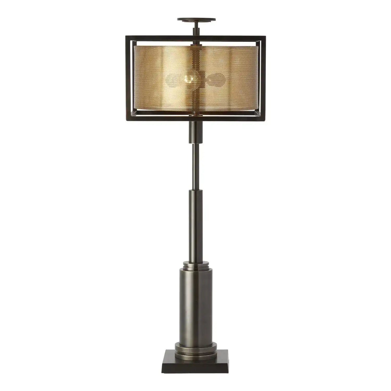 GLOBAL VIEWS, DOUBLE SHADE LAMP, TABLE LAMPS