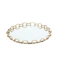 GLOBAL VIEWS LINKED MIRRORED TRAY - Decorative Accents