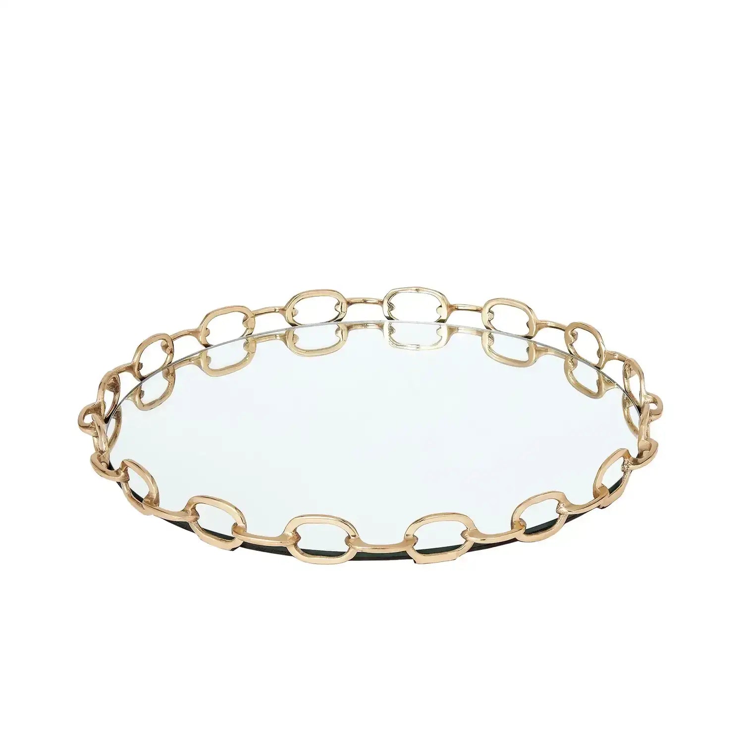 GLOBAL VIEWS LINKED MIRRORED TRAY - Decorative Accents