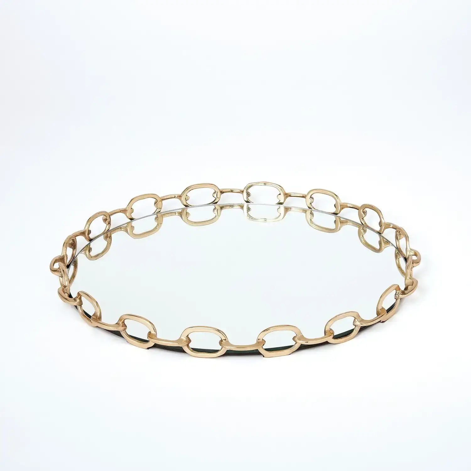 GLOBAL VIEWS LINKED MIRRORED TRAY - Decorative Accents