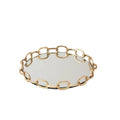 GLOBAL VIEWS LINKED MIRRORED TRAY - Decorative Accents