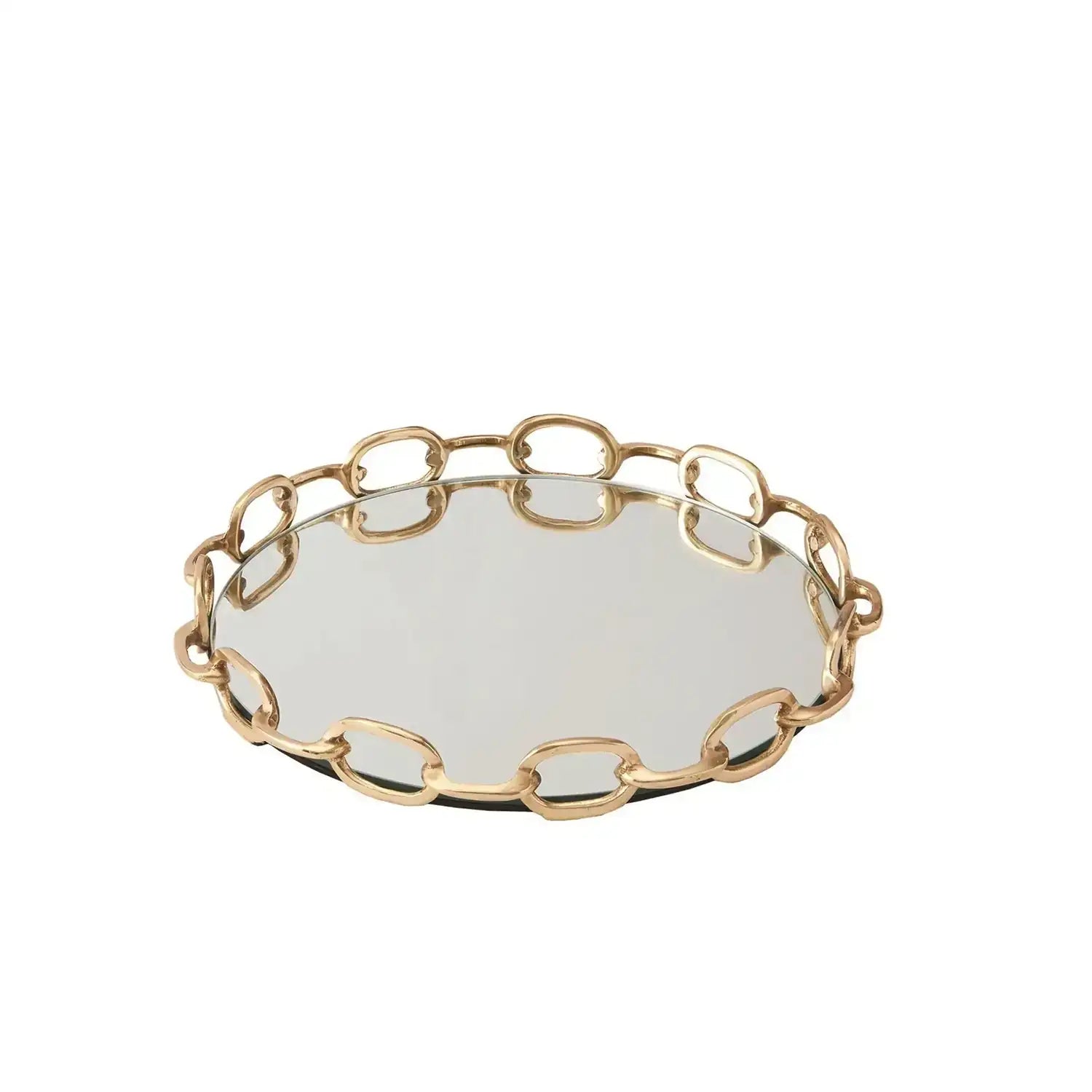GLOBAL VIEWS LINKED MIRRORED TRAY - Decorative Accents