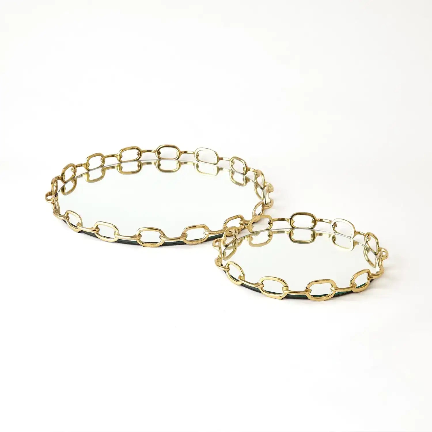 GLOBAL VIEWS LINKED MIRRORED TRAY - Decorative Accents