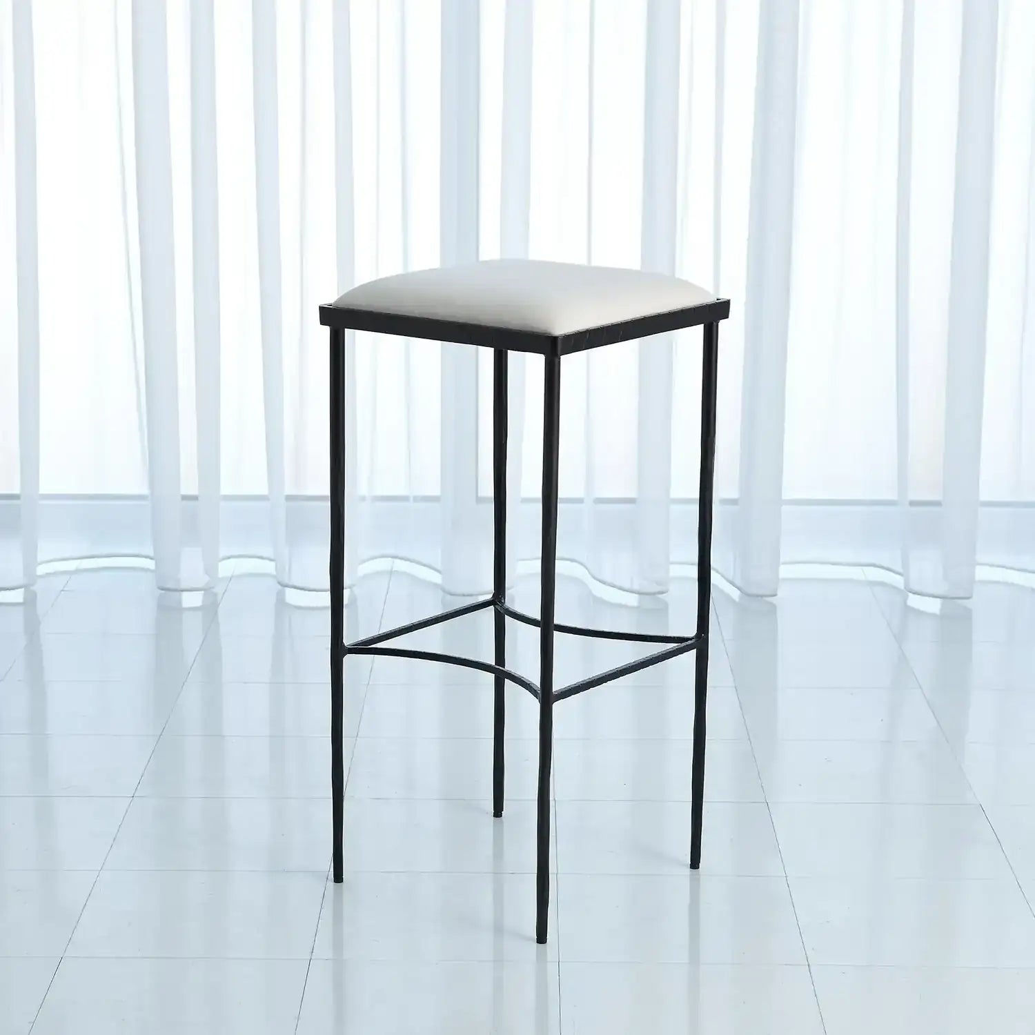 GLOBAL VIEWS HAMMERED BAR STOOL - Bar Stools