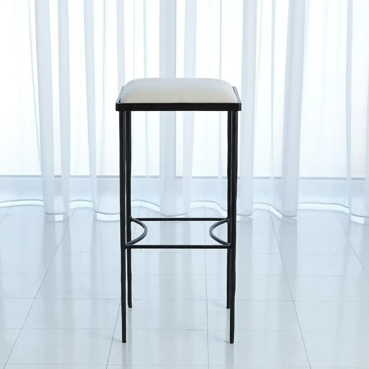 GLOBAL VIEWS HAMMERED BAR STOOL - Bar Stools