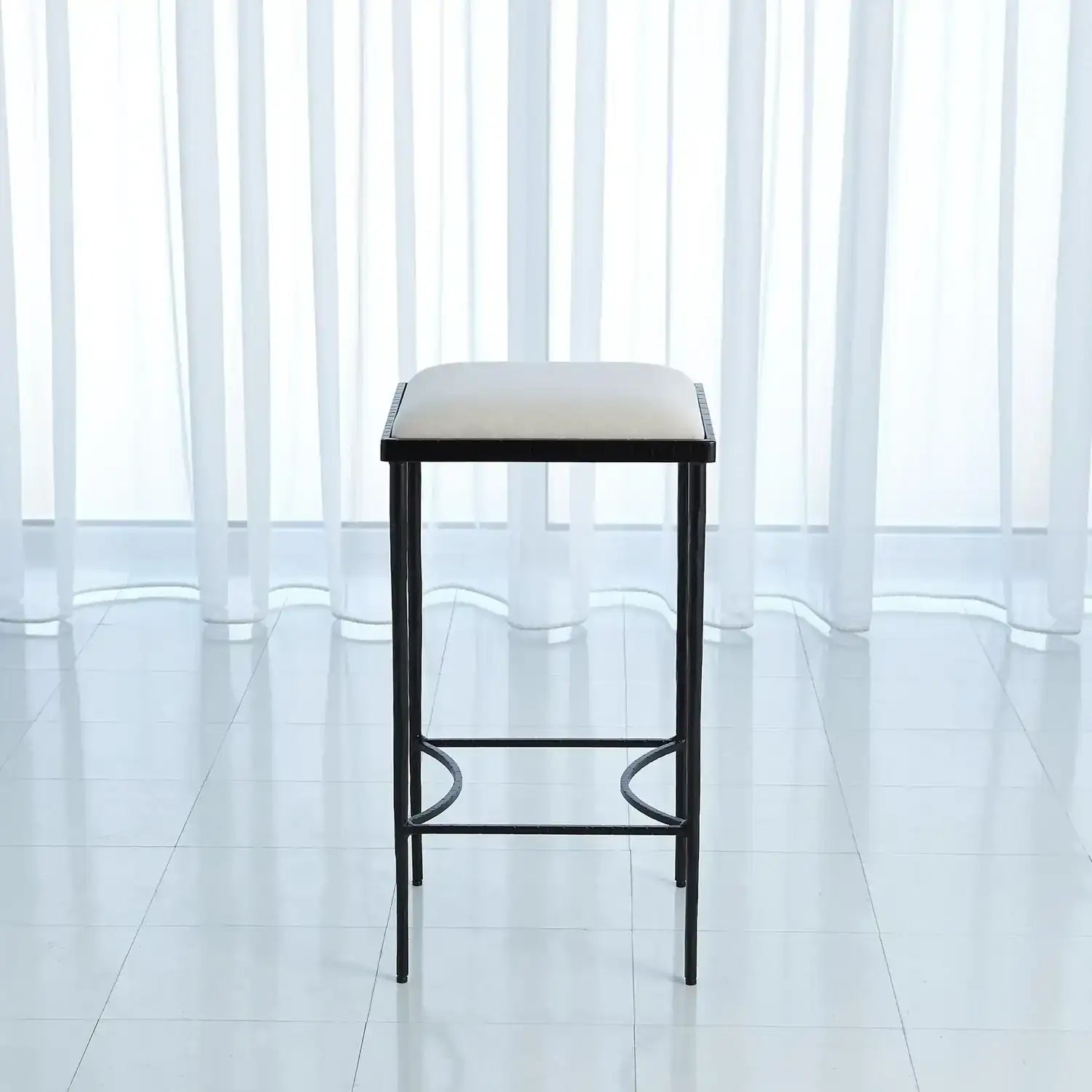 GLOBAL VIEWS HAMMERED COUNTER STOOL - Bar Stools