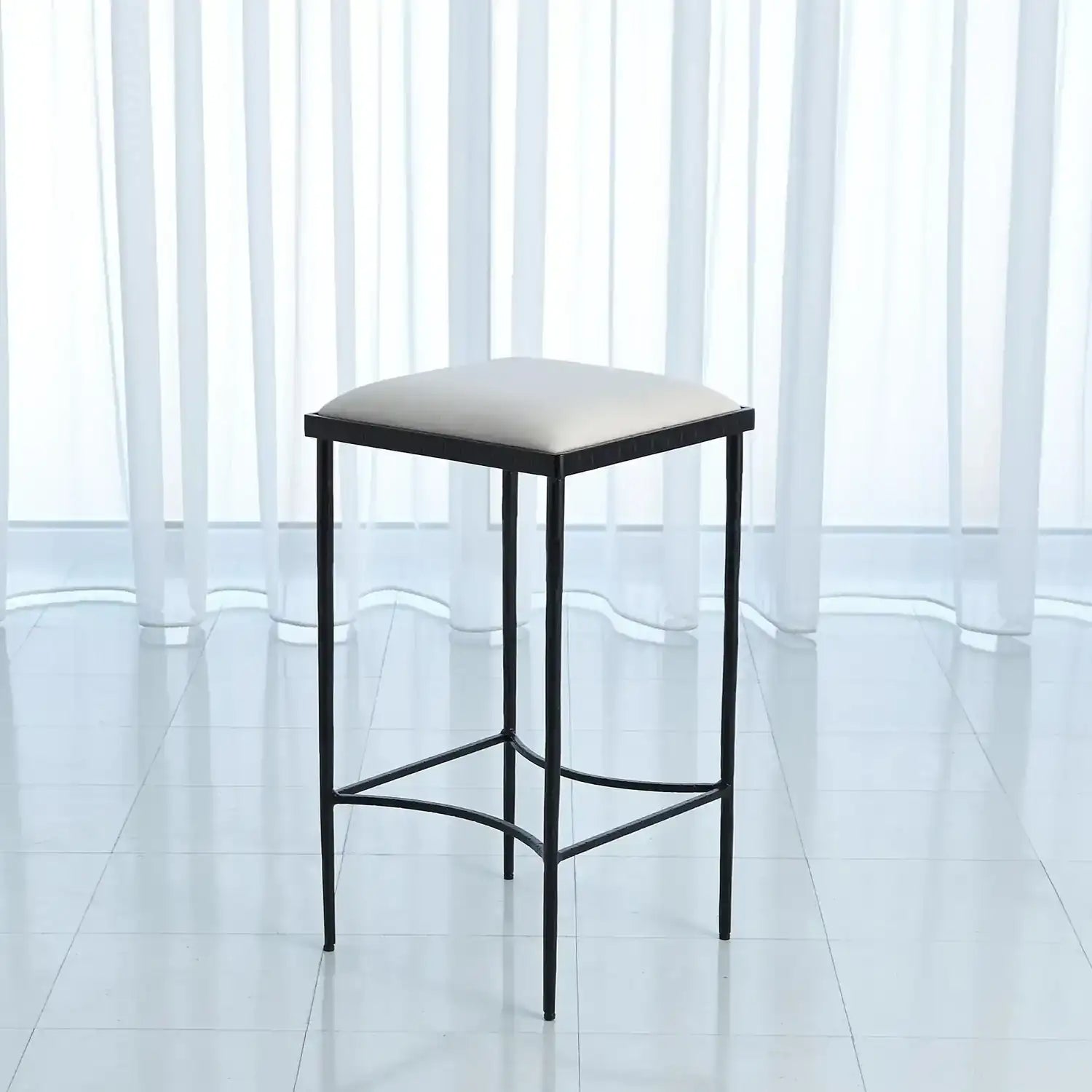GLOBAL VIEWS HAMMERED COUNTER STOOL - Bar Stools