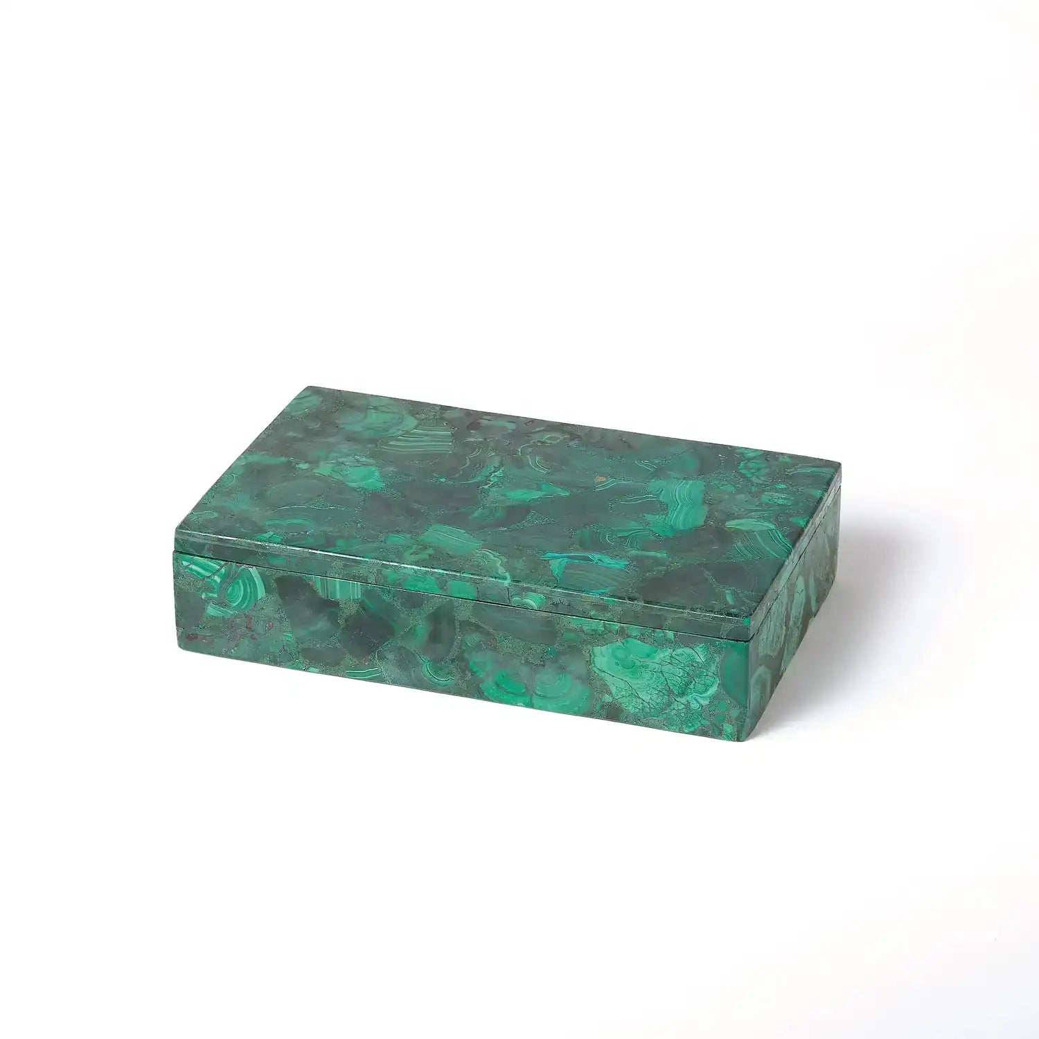 GLOBAL VIEWS MALACHITE STONE BOX - Decorative Accents