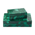 GLOBAL VIEWS MALACHITE STONE BOX - Decorative Accents