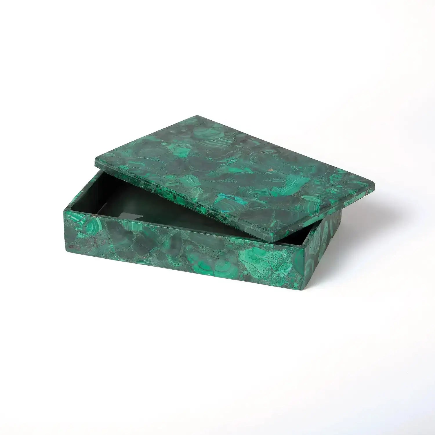 GLOBAL VIEWS MALACHITE STONE BOX - Decorative Accents
