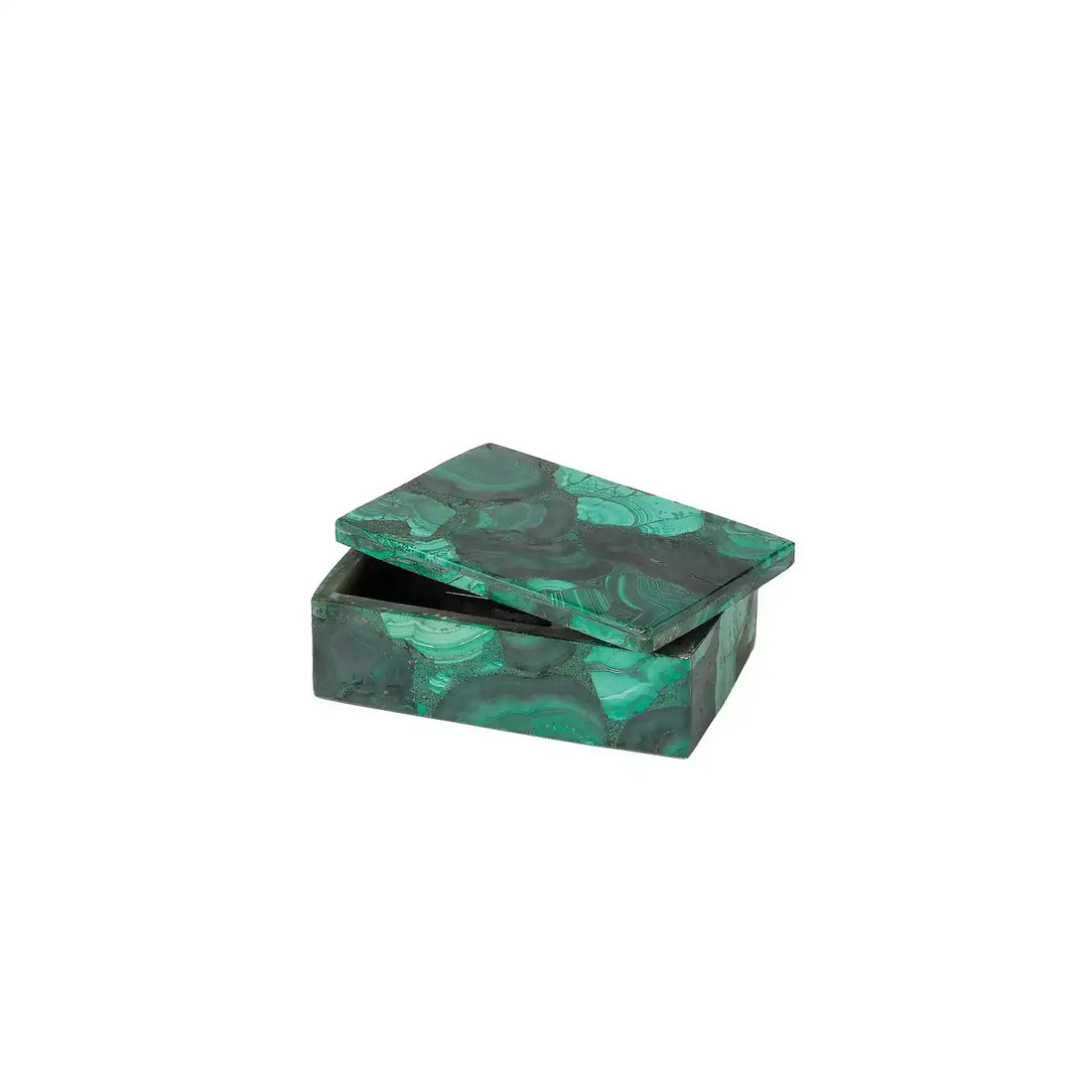 GLOBAL VIEWS MALACHITE STONE BOX - Decorative Accents