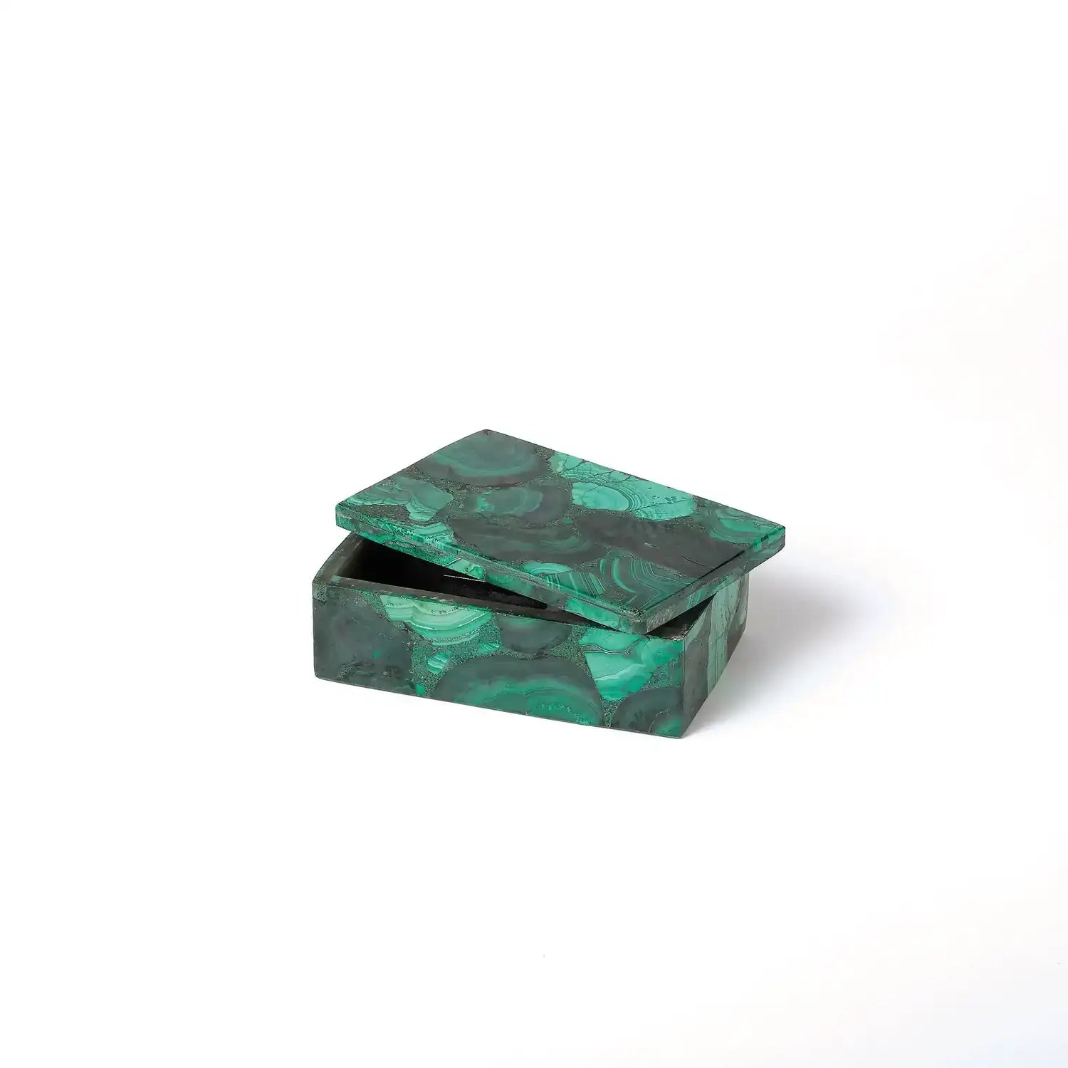 GLOBAL VIEWS MALACHITE STONE BOX - Decorative Accents