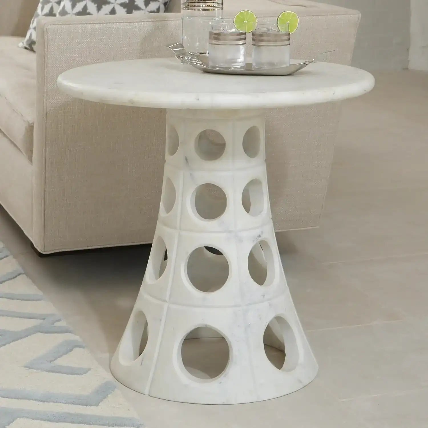 GLOBAL VIEWS TAPER CIRCLE SIDE TABLE - Side