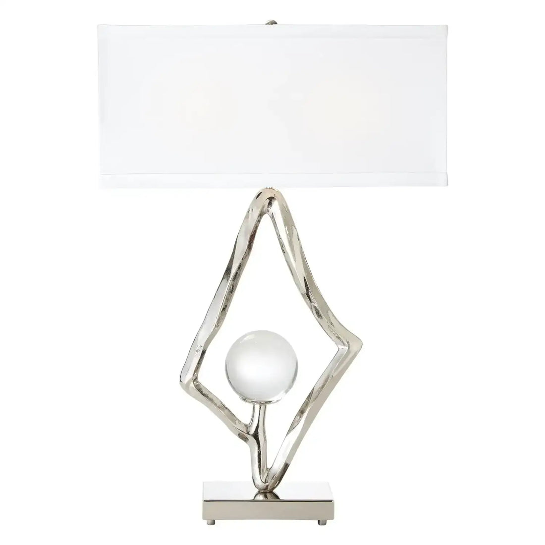 GLOBAL VIEWS, ABSTRACT LAMP W/6" CRYSTAL SPHERE, TABLE LAMPS