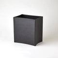 GLOBAL VIEWS FOLDED LEATHER WASTEBASKET - Decorative Accents