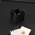 GLOBAL VIEWS FOLDED LEATHER PENCIL CUP - Decorative Accents