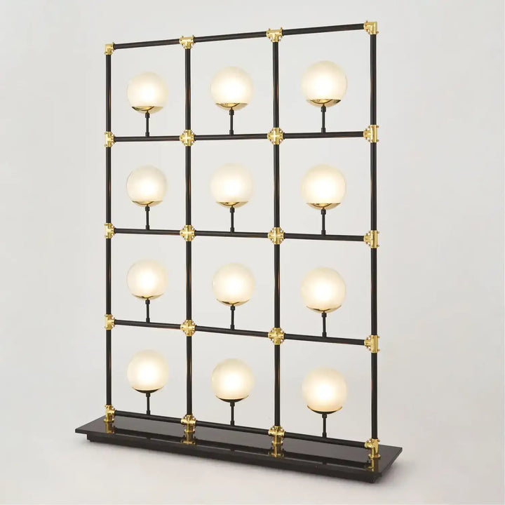 GLOBAL VIEWS, GLOBE IN SQUARE FLOOR SCREEN, FLOOR LAMP