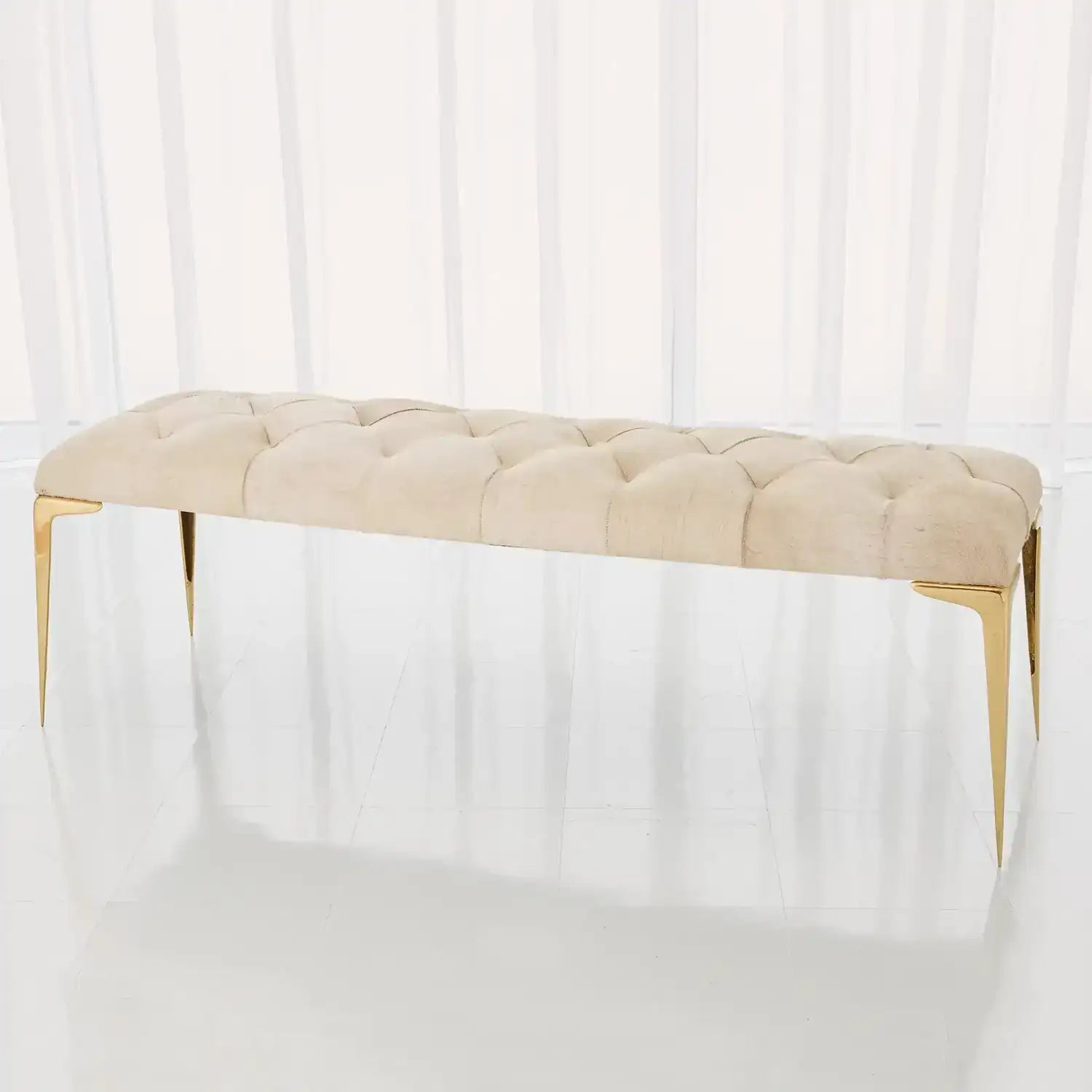 GLOBAL VIEWS STILETTO BENCH - Benches, Ottoman, Stools