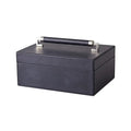 GLOBAL VIEWS WRAPPED LEATHER HANDLE BOX - Decorative Accents