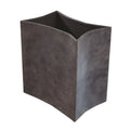 GLOBAL VIEWS FOLDED LEATHER WASTEBASKET - Decorative Accents