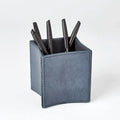 GLOBAL VIEWS FOLDED LEATHER PENCIL CUP - Decorative Accents