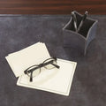GLOBAL VIEWS FOLDED LEATHER PENCIL CUP - Decorative Accents