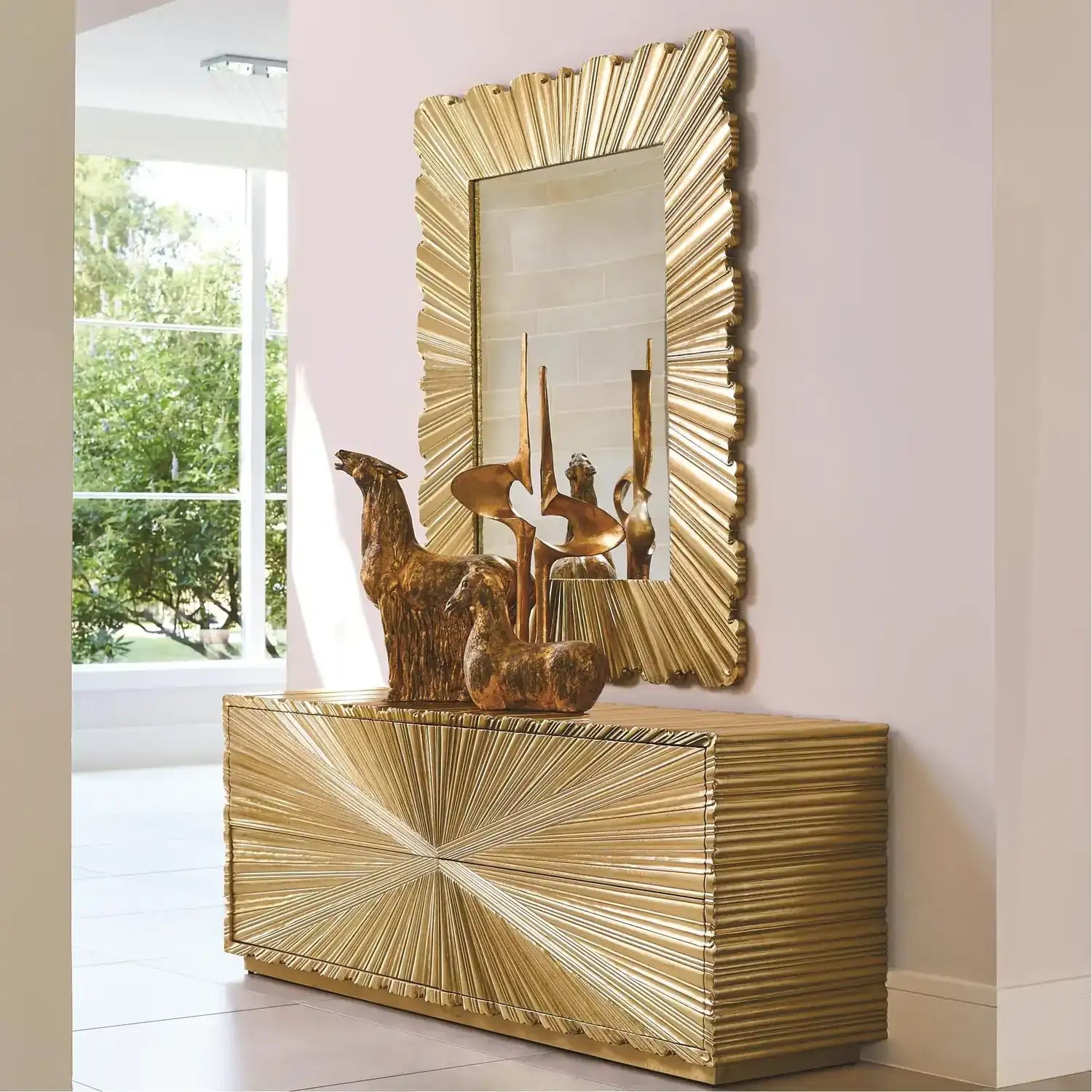 GLOBAL VIEWS LINENFOLD CABINET - Cabinets & Bar