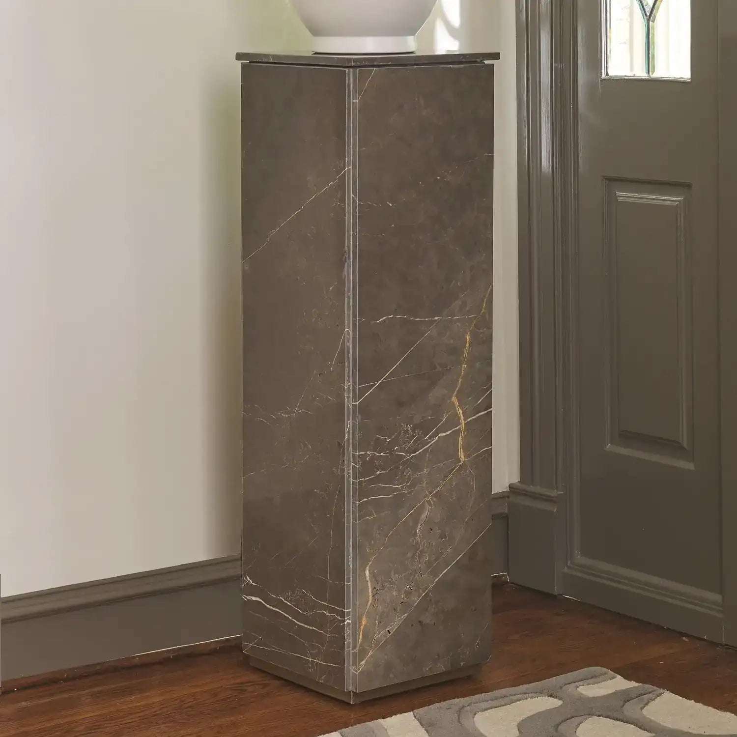 GLOBAL VIEWS GRAFFITO MARBLE PEDESTAL - Decorative Accents