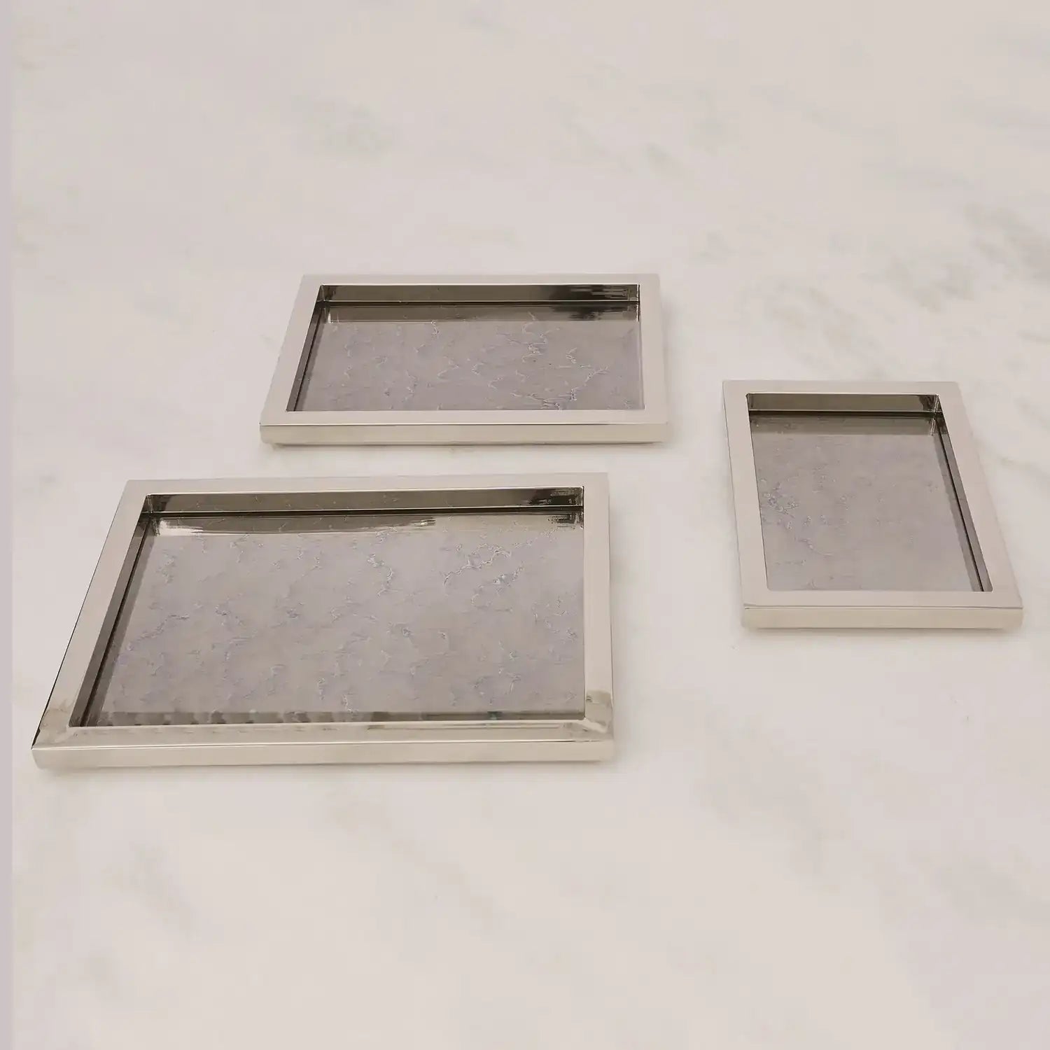 GLOBAL VIEWS S/3 STEPPED NESTING TRAYS - Decorative Accents