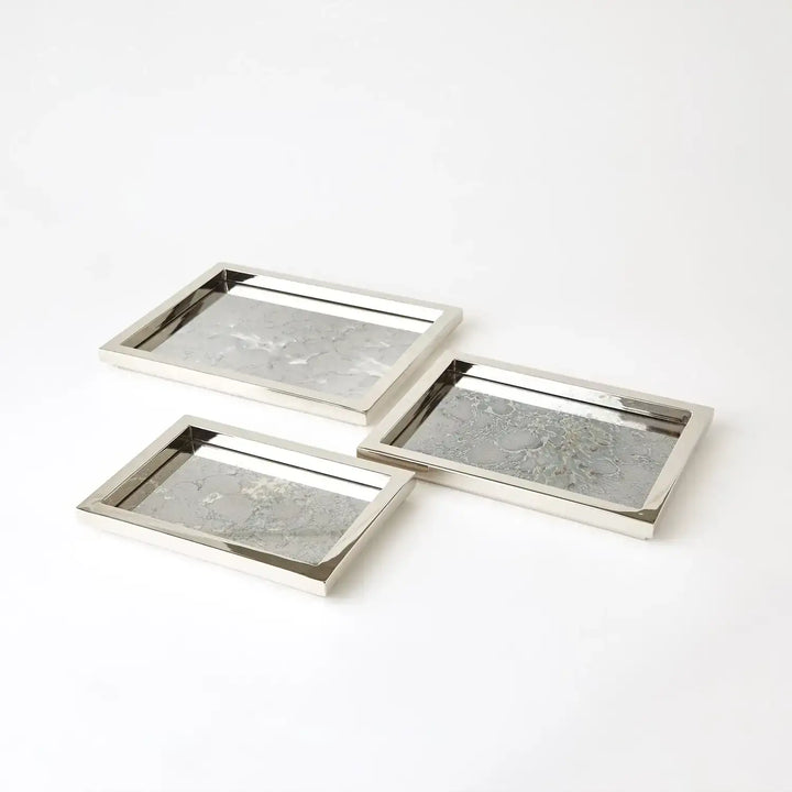 GLOBAL VIEWS S/3 STEPPED NESTING TRAYS - Decorative Accents