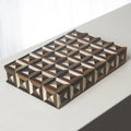 GLOBAL VIEWS TRIANGLE MARQUETRY BOX - Decorative Accents