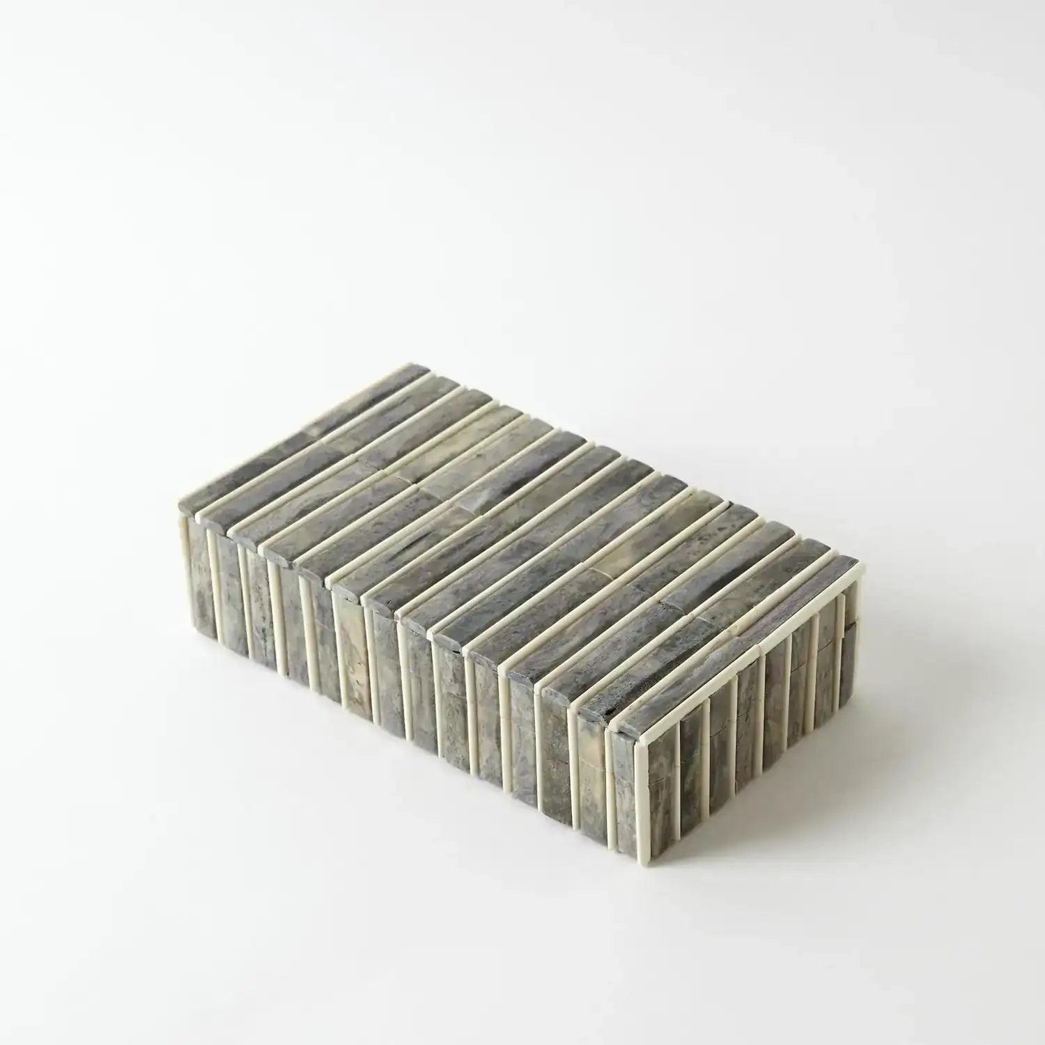 GLOBAL VIEWS GREY/IVORY BONE BOX - Decorative Accents