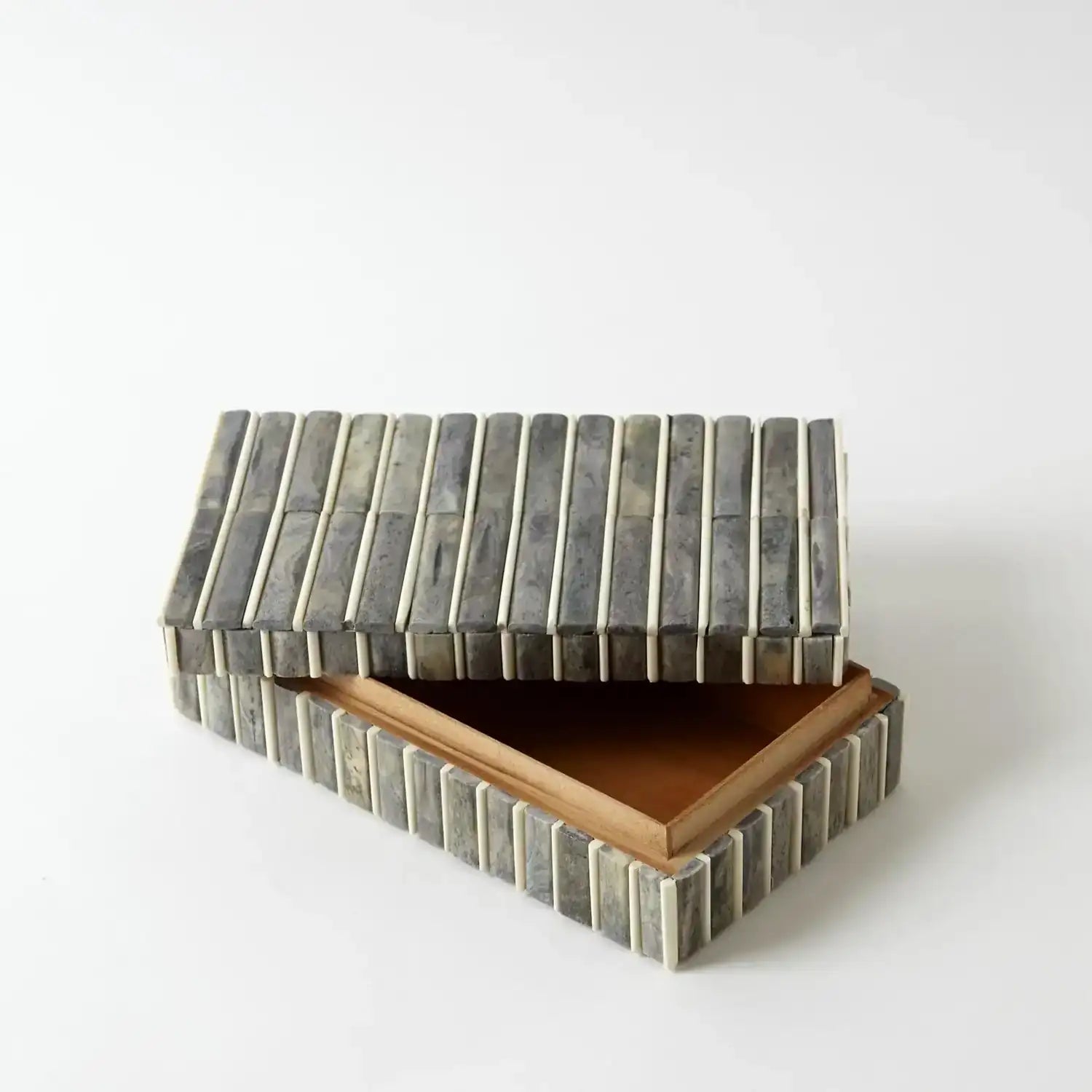 GLOBAL VIEWS GREY/IVORY BONE BOX - Decorative Accents